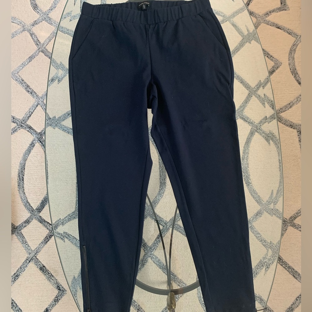 Universal Standard Navy Blue Moro Ponte Pants w Zippers Size 14-16 US size small